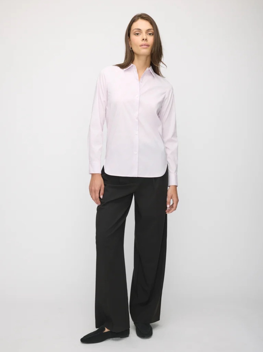 NWT Kit and Ace Women's Marbella Lavender Button-Down Shirt size Small